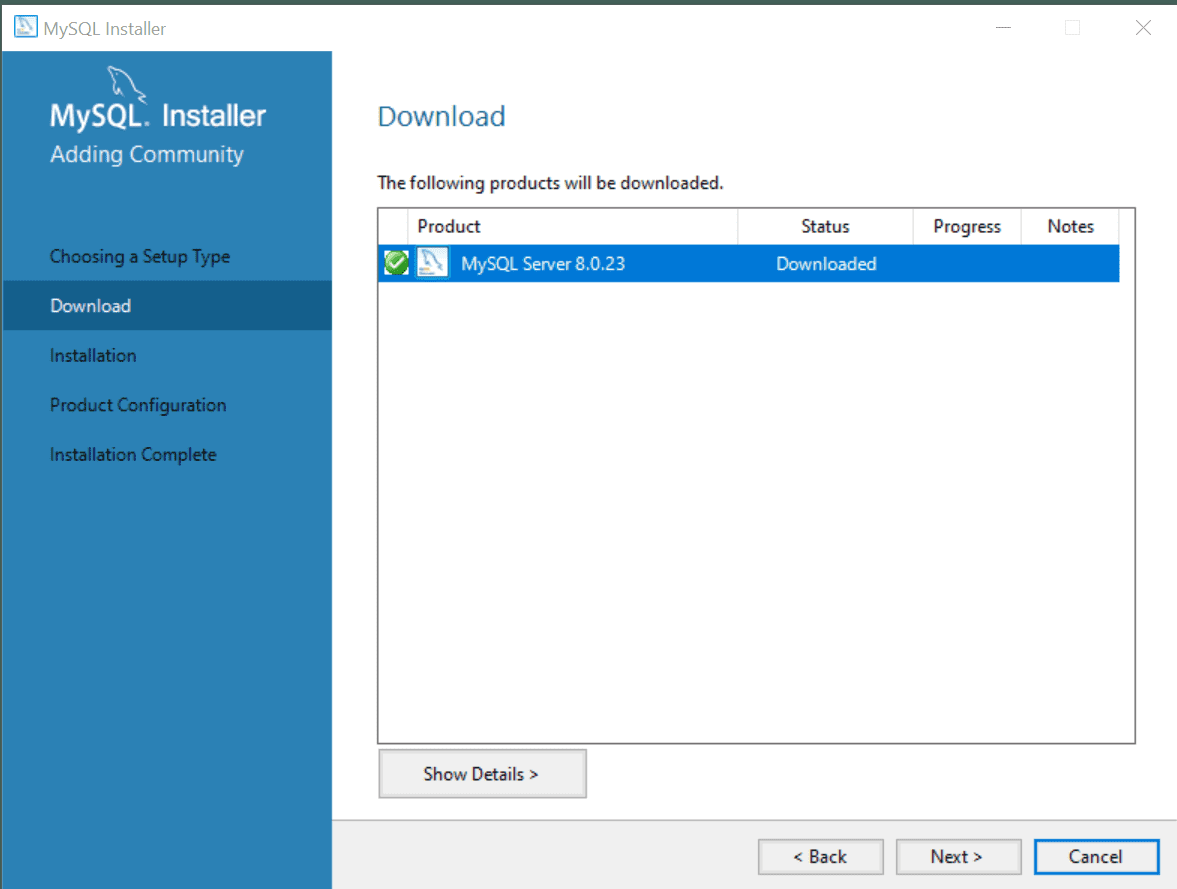 A screenshot displays the MySQL Installer window with the version number displayed.